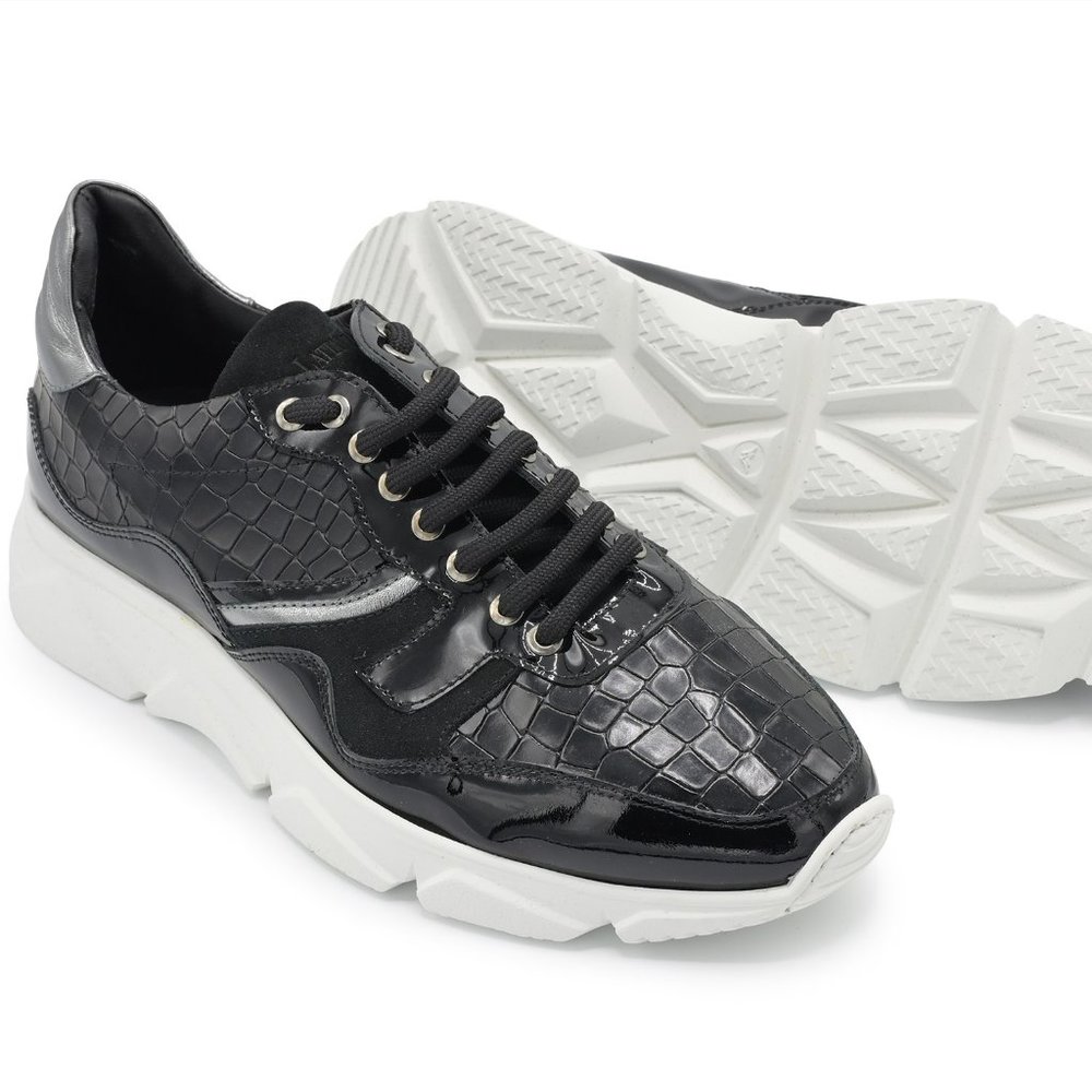 Gianfranco Lattanzi Men Sneakers In Embossed Croco - Picture 5 of 5